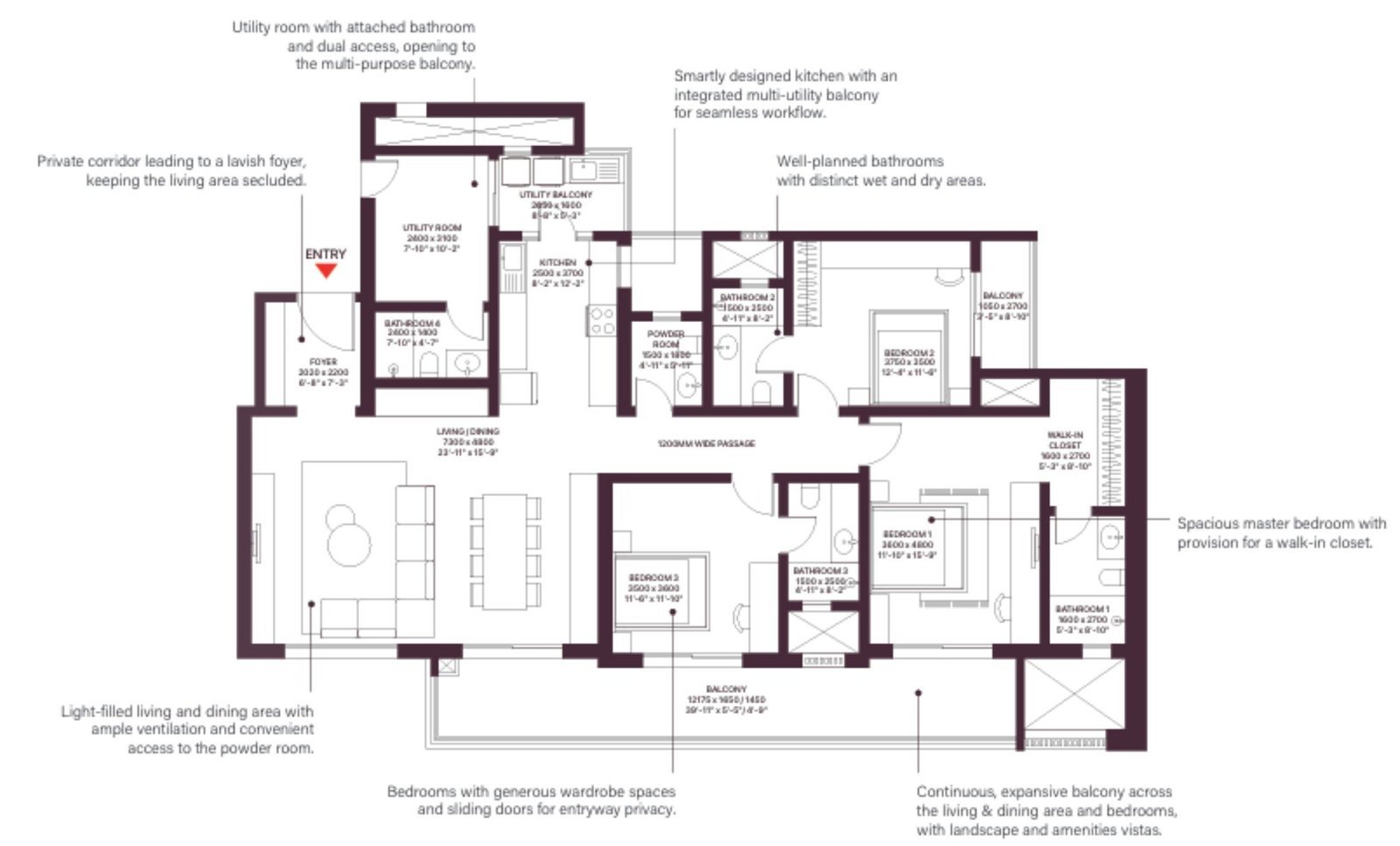 Krisumi The Forest Reserve 3 BHK Luxury Apartments